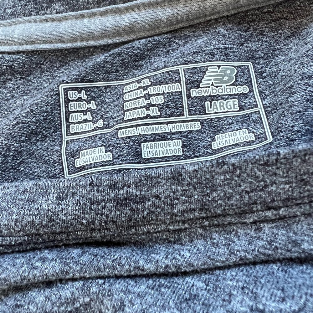 New Balance Grey Running Shirt Men's Size Large